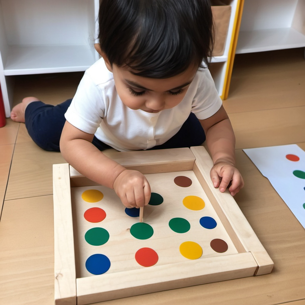 child playing with toy