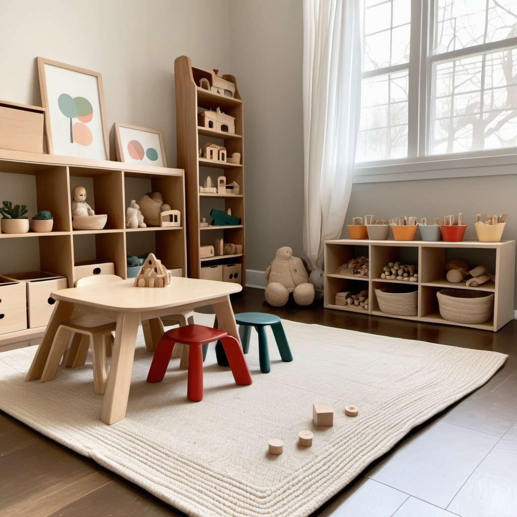 setting up playspace for montessori at home