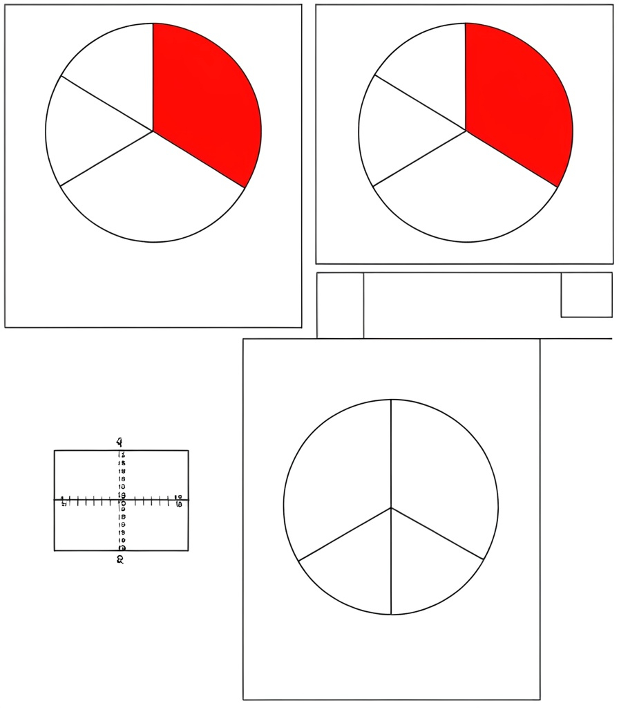 math fraction chart with colors filled in